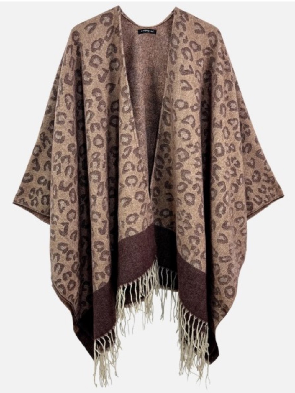 Do Everything In Love Leopard Print Kimono With Tassels - Picture 2 of 2